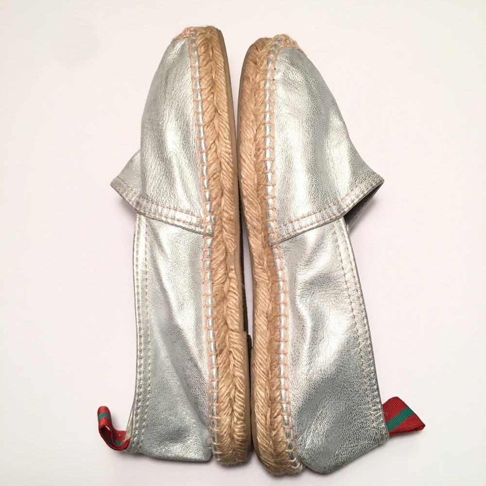 Penelope Chilvers Silver Espadrilles -
